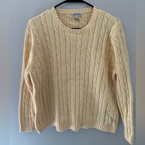 St. John’s Bay XL Yellow Cable Knit Sweater